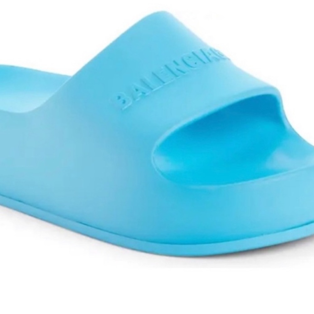 Balenciaga Blue Slide Sandals